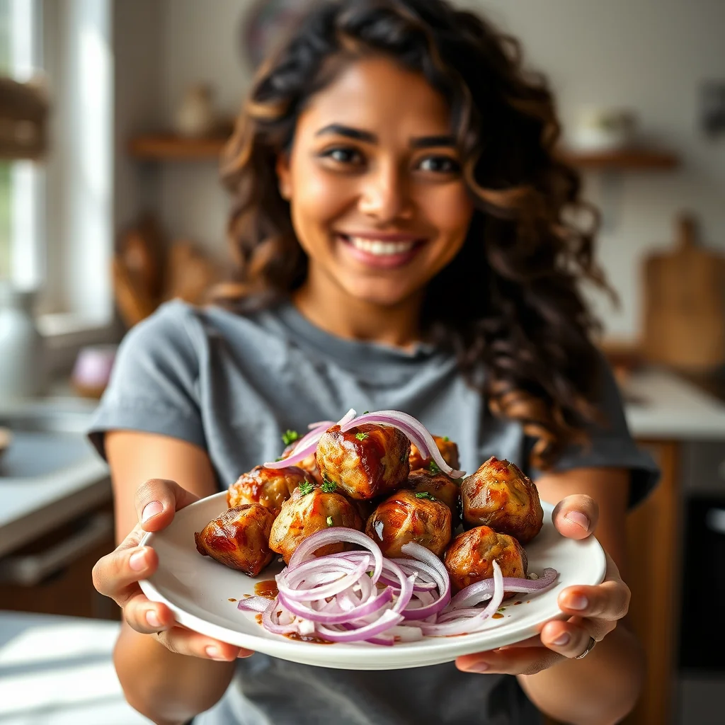 Red Onion Balsamic Pork Bites – paleo recipe