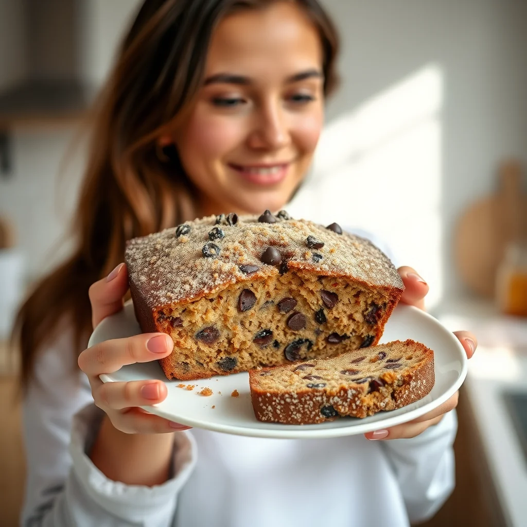 Chocolate Chip Banana Bread with Cinnamon Sugar Topping – paleo recipe