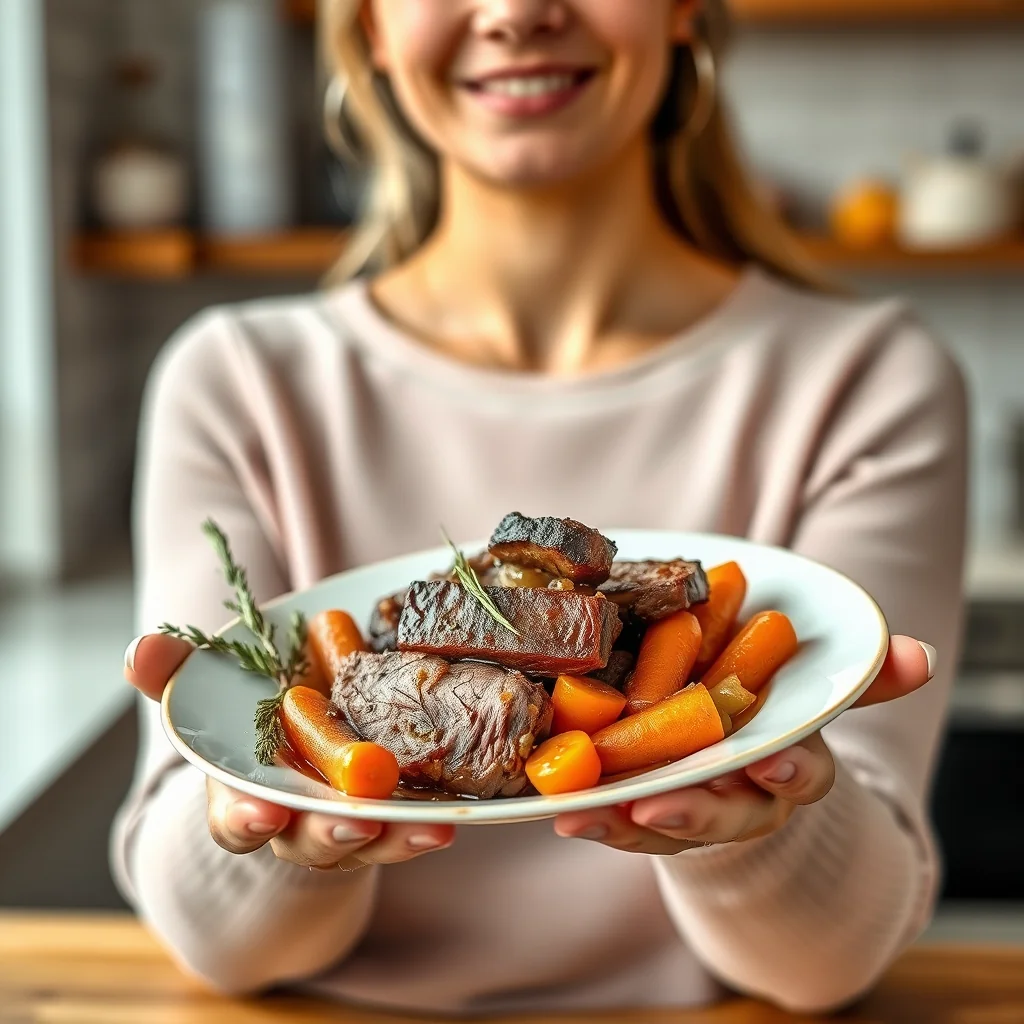 Tender Braised Beef Brisket with Carrots – paleo recipe