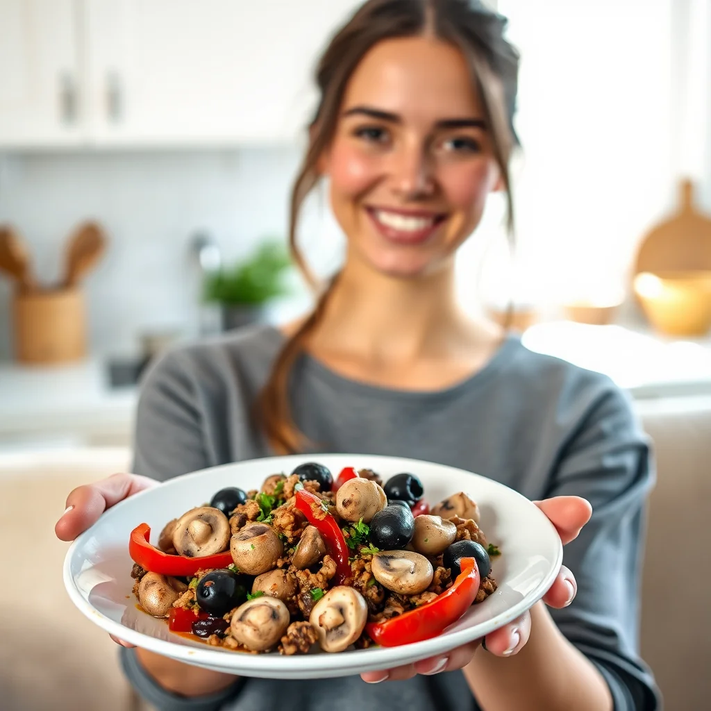 Mushroom, Roasted Pepper & Olive Tapenade – paleo recipe