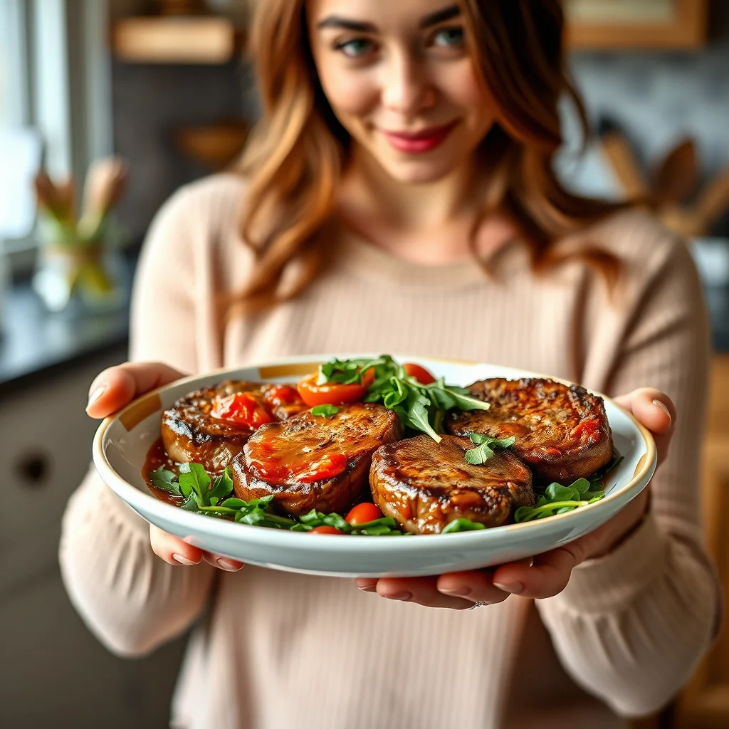 Sauteed Steaks With Tomato pan Sauce And Wilted Arugula – sauteed steaks with tomato pan sauce and wilted arugula