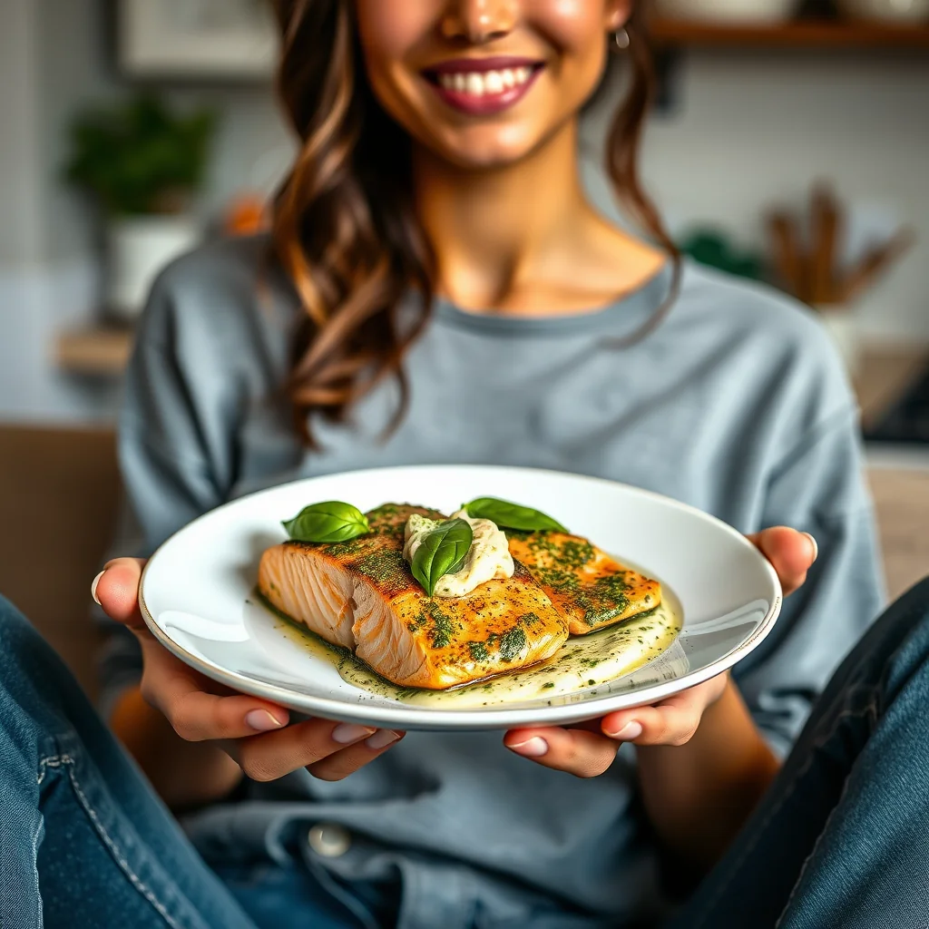 Seared Salmon With Quick Pesto Mayo – seared salmon with quick pesto mayo