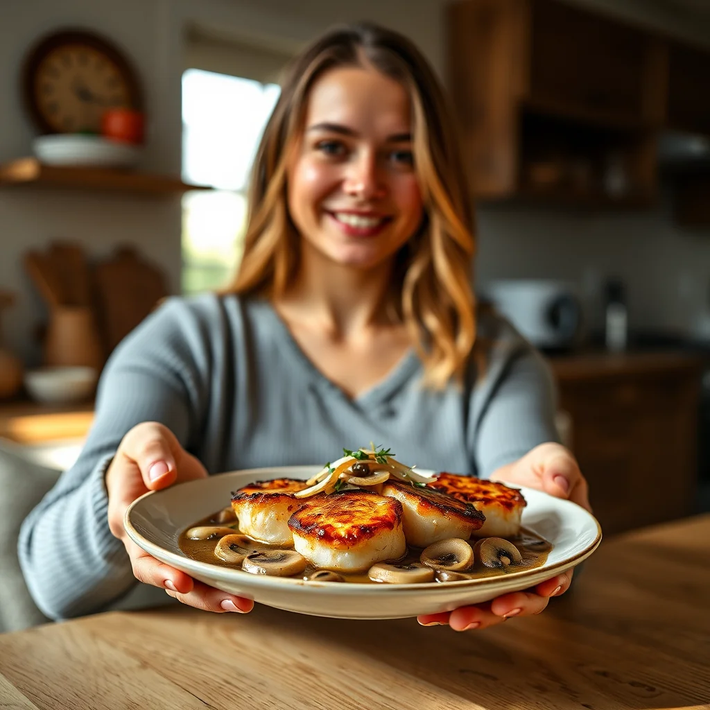 Seared Scallops With Onion Mushroom Sauce – seared scallops with onion mushroom sauce