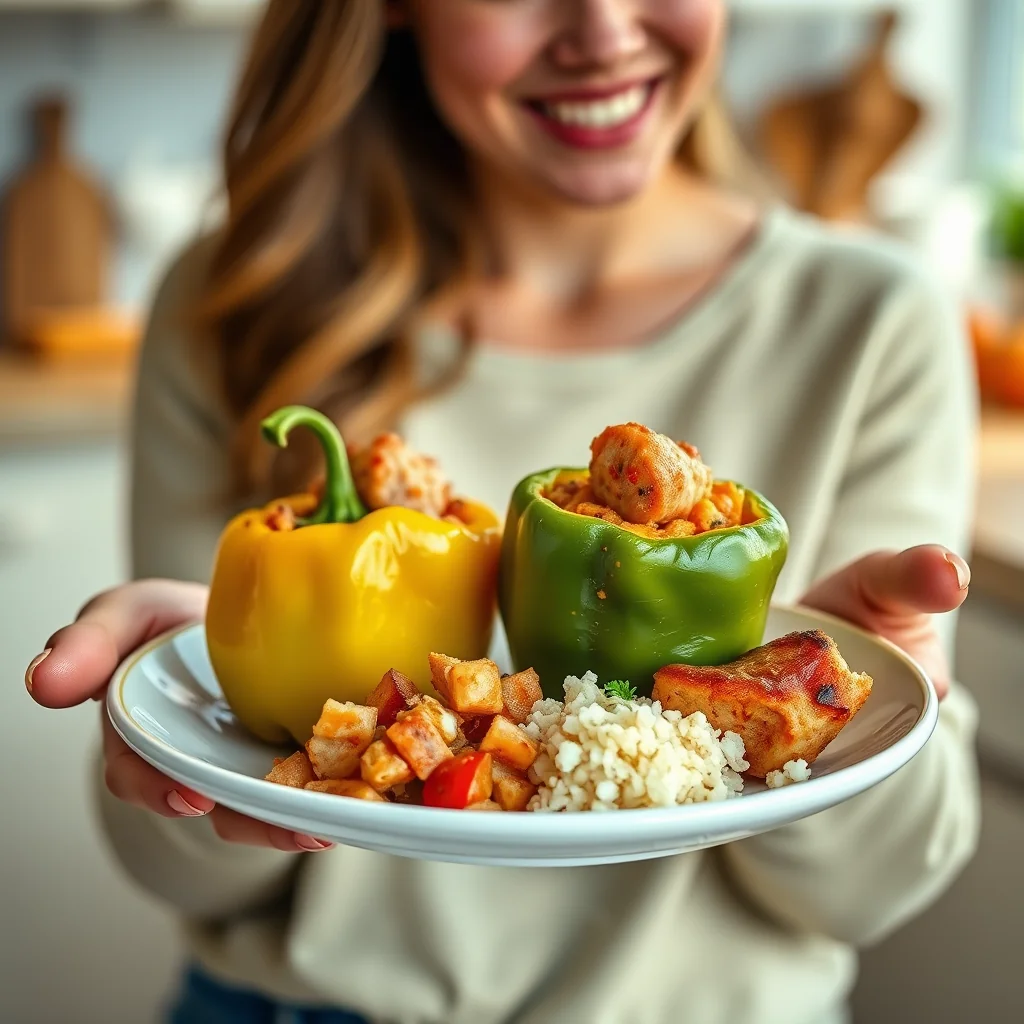 Spicy Chicken Sausage and Pineapple Stuffed Peppers – paleo recipe