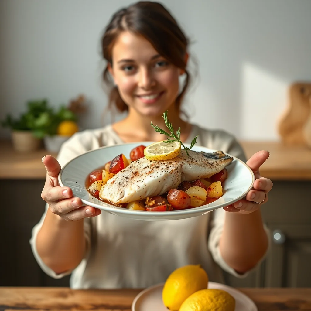 Simple Lemon-Herb Parchment Fish and Potatoes – paleo recipe