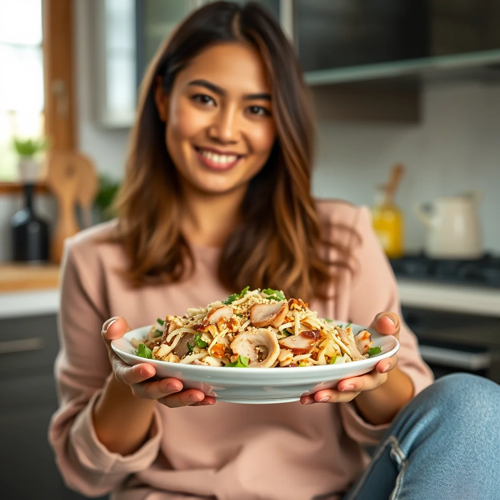SESAME PORK SALAD – sesame pork salad