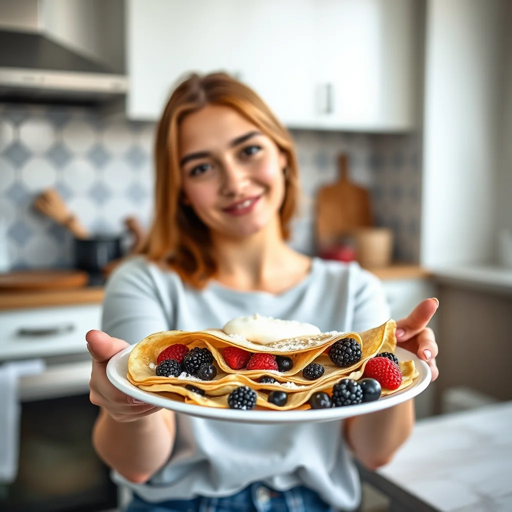 Vanilla Berry Crepes – paleo recipe
