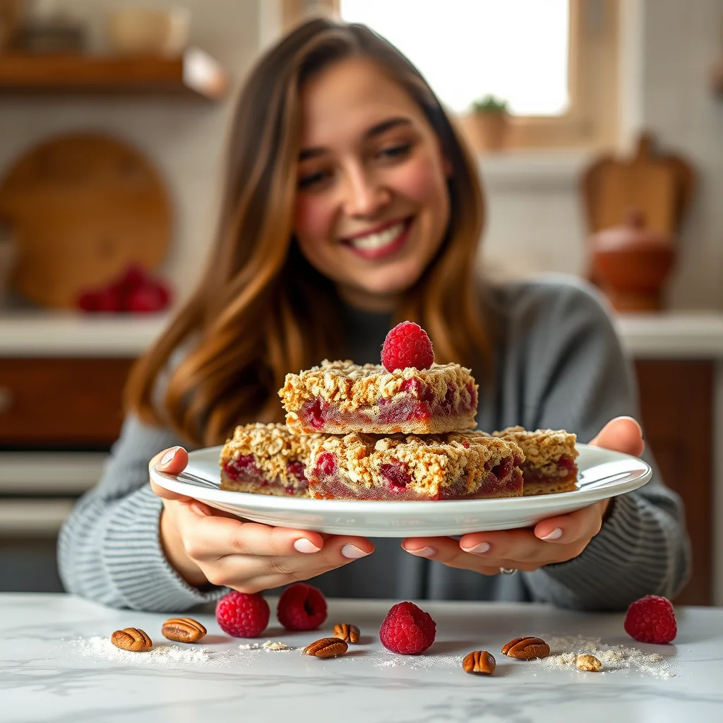 Raspberry Streusel Bars – paleo recipe