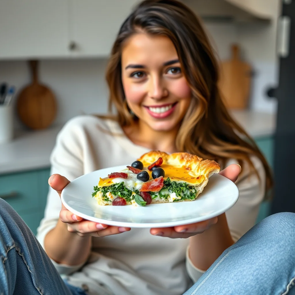 KALE, BACON, & BLACK OLIVE EGG PIE – paleo recipe