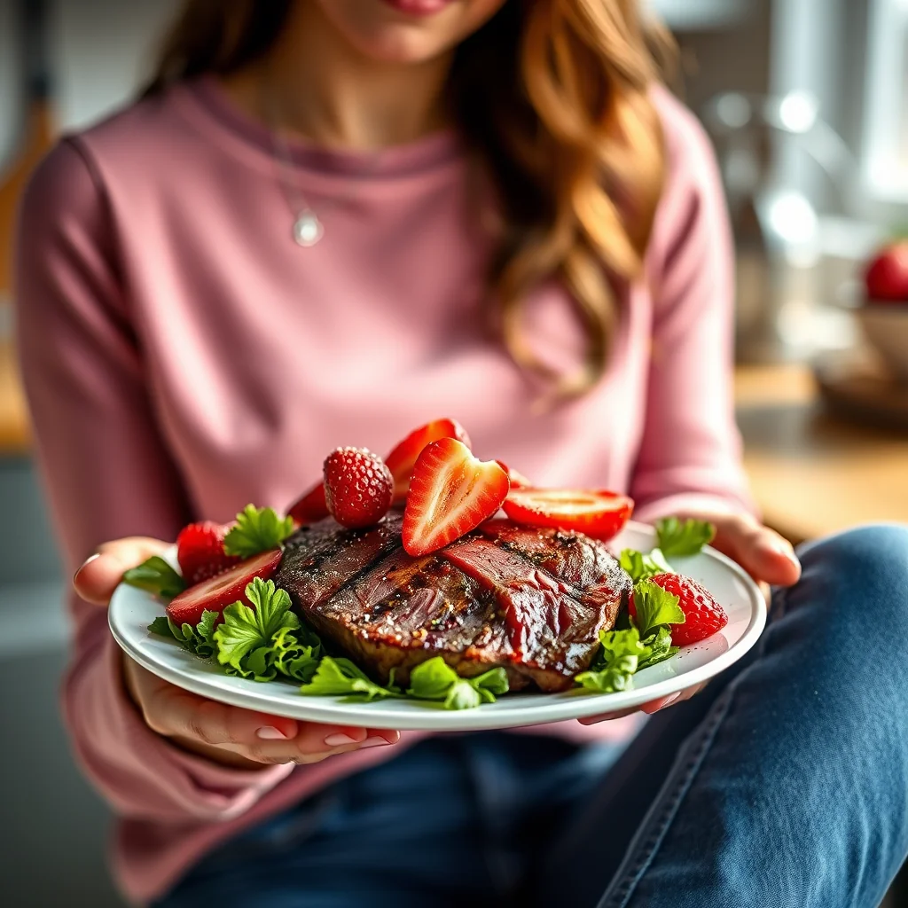 STEAK & STRAWBERRY SALAD – paleo recipe