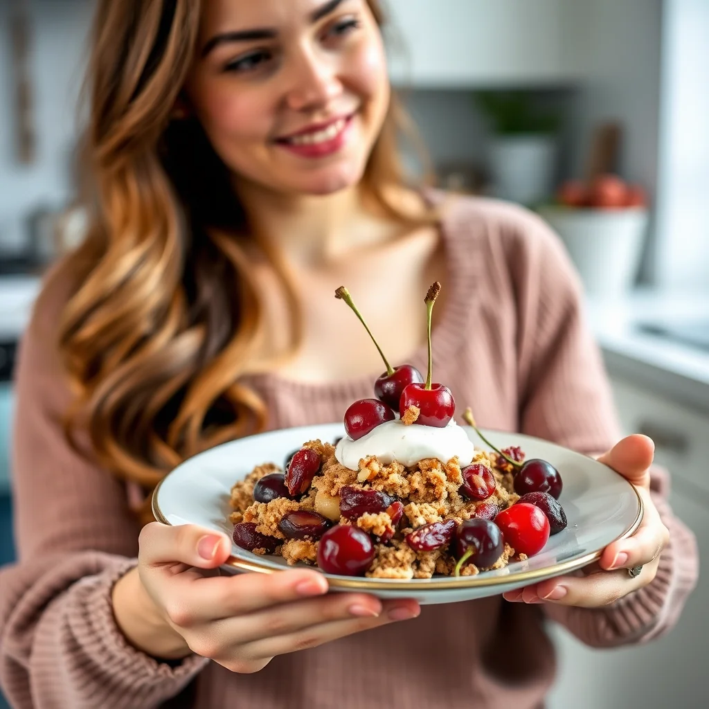 CHERRY MACADAMIA CRUMBLE – paleo recipe