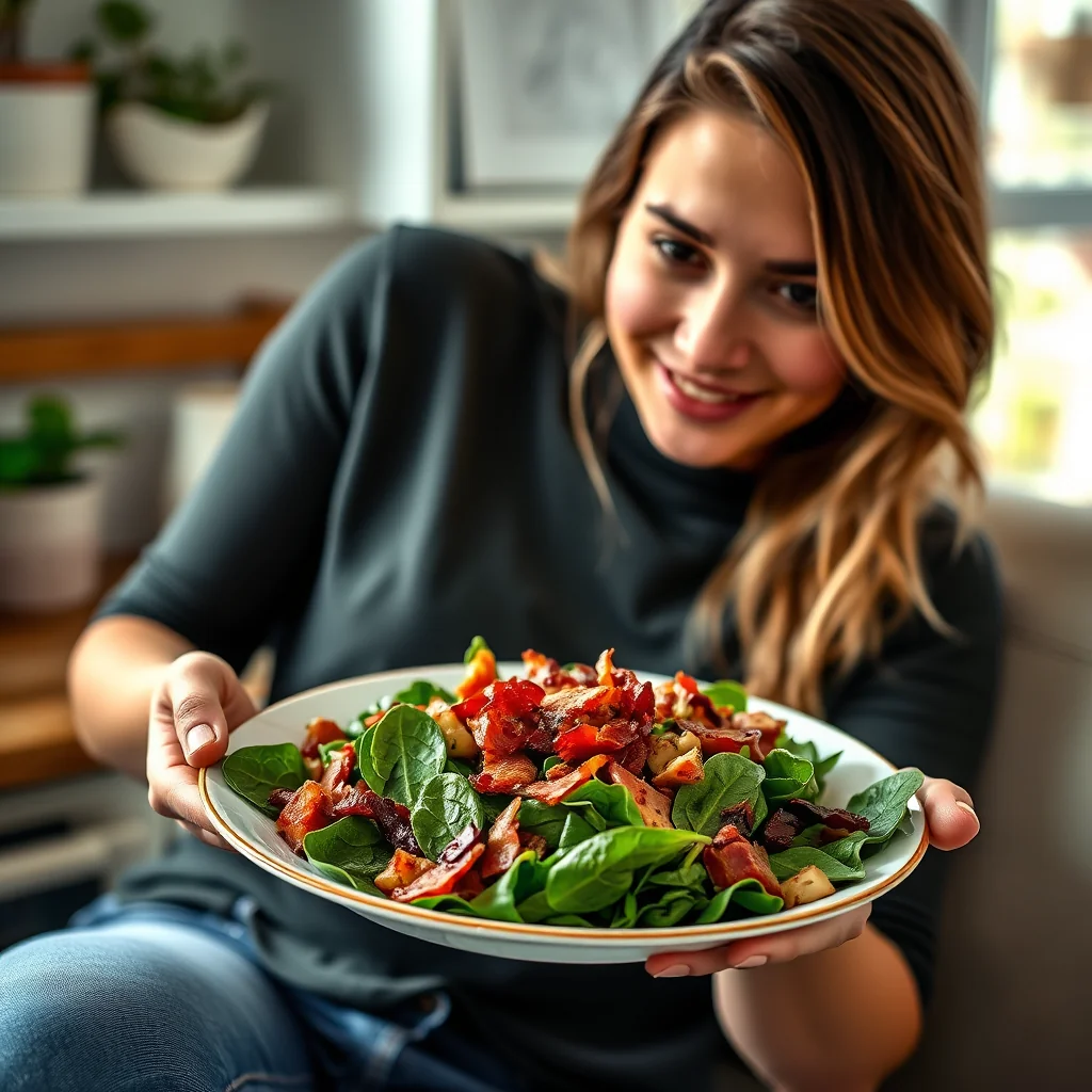 Spinach Salad with Warm Bacon Dressing – paleo recipe