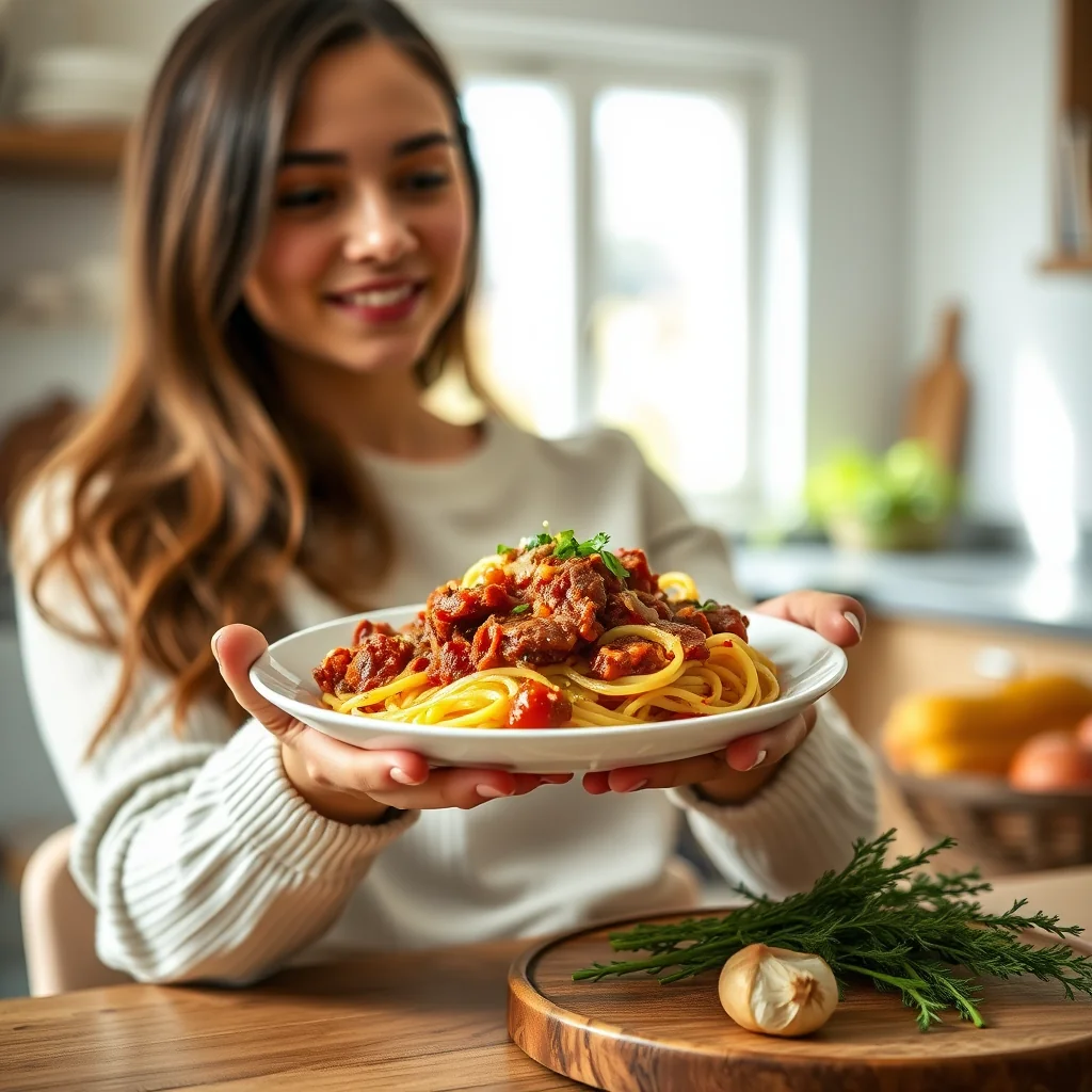 SPAGHETTI SQUASH WITH MEAT SAUCE – spaghetti squash with meat sauce