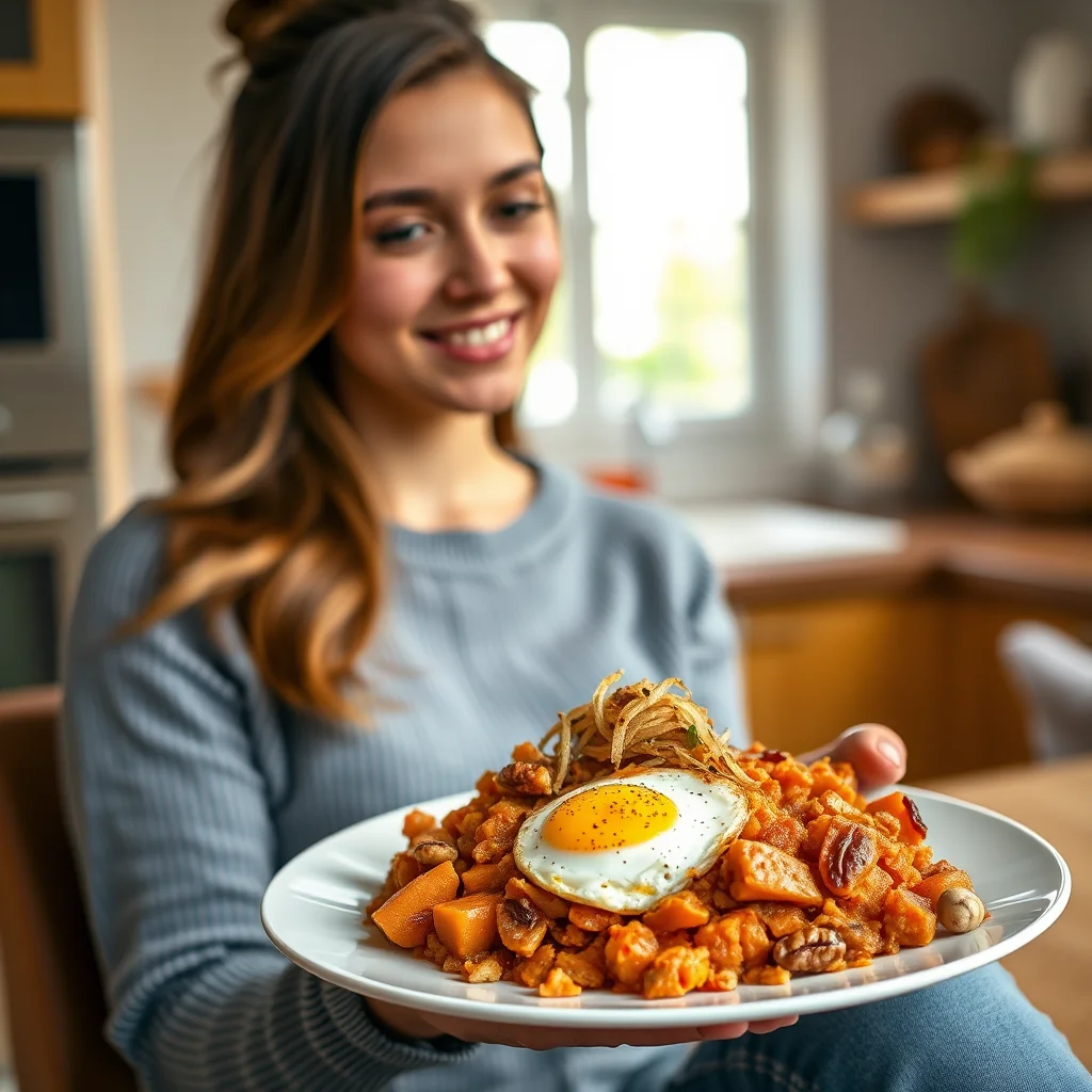 SWEET POTATO CASSEROLE WITH WALNUTS AND CRISPY ONIONS – sweet potato casserole with walnuts and crispy onions